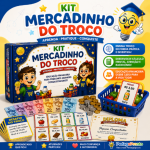 Kit Mercadinho do Troco | Jogo Pedagógico de Matemática Financeira