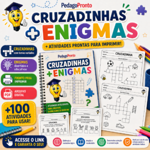 Kit Cruzadinhas + Enigmas + Banco de Palavras